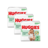 Kit 3 Fralda Huggies Natural Care Tamanho P 36 Fraldas Descartáveis