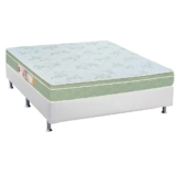 Conjunto Box Casal: Colchão Espuma Castor D33 Sleep Max + Base CRC Courano White (138×188)
