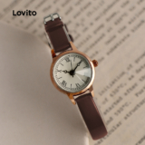 Lovito Relógio Elegante de Quartzo com Metal. LFA111055