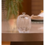 Açucareiro com Colher Wolff Still Lines 7,5cm x 11cm Cristal