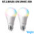 Kit 2 Lâmpada Led Bulbo 10w Wifi Smart Rgb Elgin