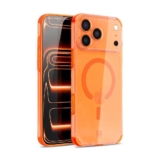 Capa case capinha para iPhone 17 Pro Max – Crystal Edge Magsafe – Laranja – NÃO AMARELA – Gshield