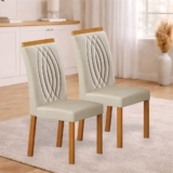 Conjunto 2 Cadeiras para Sala de Jantar Doha Freijó/Palha