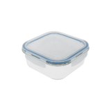 Pote 1,2l de Vidro com Tampa Transparente Quadrado Raso – Oikos