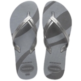 Chinelo Havaianas Elegance Print Metalizado Feminino – Cinza