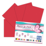 Placa de EVA 40X60cm Vermelho pacote com 10 folhas Seller