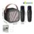 Caixa de Som Bluetooth Portátil RGB com Microfone Sem Fio Karaokê USB TF AUX LED Colorido Mini Speaker Potente