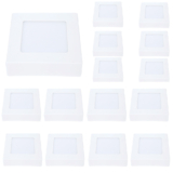 Kit 15 Painel LED Avant Quadrado Sobrepor 12cm 6W Luz Branca Bivolt Iluminação Geral Residencial