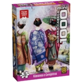 Mini Quebra-cabeça 1000 peças Kimonos e Cerejeiras