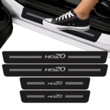 Soleira Da Porta Compatível HB20 Fibra De Carbono – Genérico