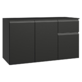 Balcão de Cozinha 120 cm 3 Portas 1 Gaveta Suspenso Preto Nice Madesa