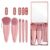KIT 12PCS Mini Espelho De Maquiagem Portátil Com 5 Pcs Pincéis De Maquiagem Lupa Mão Segurar Bolso Dobrável