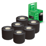 Kit 6 Fitas Kinésio Muscle Fix 5x500cm Preto Multi Saúde – HC040K
