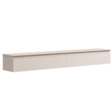 Rack Suspenso Para Painel ou TV até 55 Polegadas 2 Gavetas 1,35m Aspen Off White EDN