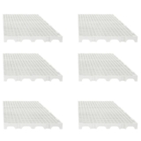Kit 6un Estrado para Câmara Frigorífica Reforçado Croplastic 50x25x2,5cm Branco