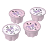 Kit Kuromi 4 Potes Forma Gelatina Sobremesa Plasútil