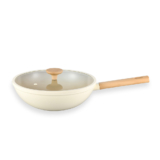 PANELA WOK 28CM DE INDUÇÃO COM ANTIADERENTE CERÂMICO MOU DE NATA – OIKOS