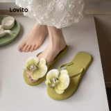 Lovito Elegantes Sandálias Planas Estilo Resort para mulheres LFA109133