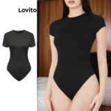 Lovito Body Casual Liso Para Mulheres L87ED251