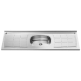 Pia de Cozinha com Cuba e Válvula Bali 150cm Aço Inox – Ghel Plus