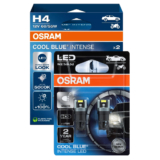 KIT Lâmpadas Osram: Par Cool Blue Intense H4 5000k 12v 60/55w + Par Pingo Led T10 W5w Super Branca 6000k 12v