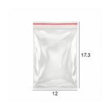 Saco plástico Zip Lock n06 12×17,3cm transparente pacote com 100 unidades Inoven