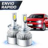 Par de Lâmpadas C6 Super Led 6000K H1 H3 H4 H7 H11 H13 H16 H27 HB3 HB4 12V a 24V