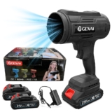 Soprador De Folhas Turbo Portátil Recarregável 21 v Com 2 Baterias Potente Limpeza Interna e Externa 26000 RPM