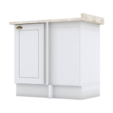Balcão Canto Reto 1 Porta Americana Branco Com Tampo Calcare – Henn