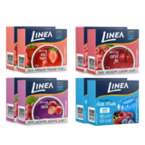 Kit 8 Gelatinas Linea Sabor Morango, Cereja, Uva e Tutti-Frutti 10g