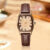 **OFERTA** Relógio Feminino Elegante | Pulseira De Couro Retrô Marrom Quartzo Relogio