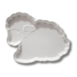 Bandeja Decorativa Cordeiro Branco 24cm