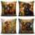 Kit 4 Capas de Almofada 45×45 Raças Pequenas Cachorros Basset Salsicha Pinscher Shih-Tzu