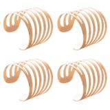 Conjunto de Argolas para Guardanapo Lyor Curves 4 Peças Dourado – 1653