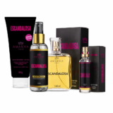 Kit Premium Perfume Feminino Escandalosa 100ml + 15ml + Hidratante + Body Splash – Doce Marcante