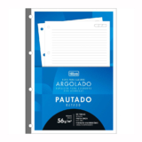 Bloco para fichário universitário Tiliflex Académie Branco 56g 4 furos 80 folhas Tilibra