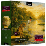 QUEBRA CABEÇA PANTANAL 1000 PEÇAS MADEIRA BABEBI PUZZLE NATUREZA ANIMAIS BELEZA DIVERSIDADE BRINQUEDO