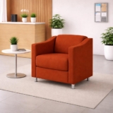 Cadeira Poltrona Decorativa Recepção Hospital Suede