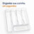 Organizador de Talheres para Gaveta 32x26cm Acrílico Transparente 5 Divisórias Porta Talher Cozinha Resistente