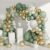 Kit 145 Balões + Fita Bexiga Verde Branco Liso Cromado Dourado Arco Desconstruído Decoração Enfeite Festa Aniversario