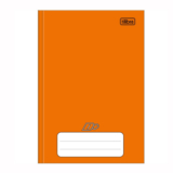Caderno brochura capa dura 1/4 96 folhas D Mais Laranja Tilibra