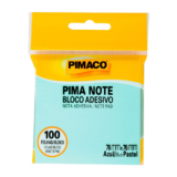 Bloco recado adesivo Pima Note Azul Pastel 76x76mm 100 fls Pimaco