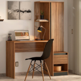Escrivaninha com Armário Office Morada com 1 Porta 1 Gaveta e 3 Nichos Demóbile
