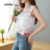 Lovito Blusa Feminina Boho Renda Costura Primavera Verão Branca LNE117039
