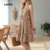 Lovito Refine Vestido Feminino Boho Primavera Verão Tecido LBL30199