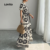 Lovito Refine Vestido Casual com Zíper para Primavera/verão Preto para Mulheres LBL30272