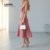 Vestido feminino elegante com babados LR23L074