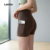 Lovito Short de Controle Abdominal e Levantamento de Glúteos Cintura Alta para Yoga LNA124021