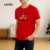 Lovito Camiseta Masculina Casual Primavera/Verão Vermelha LNE125005