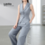 Lovito Refine Blusas ou Calças Sofisticadas com Botão para Primavera/Verão Conjunto Cinza Feminino LR21A057